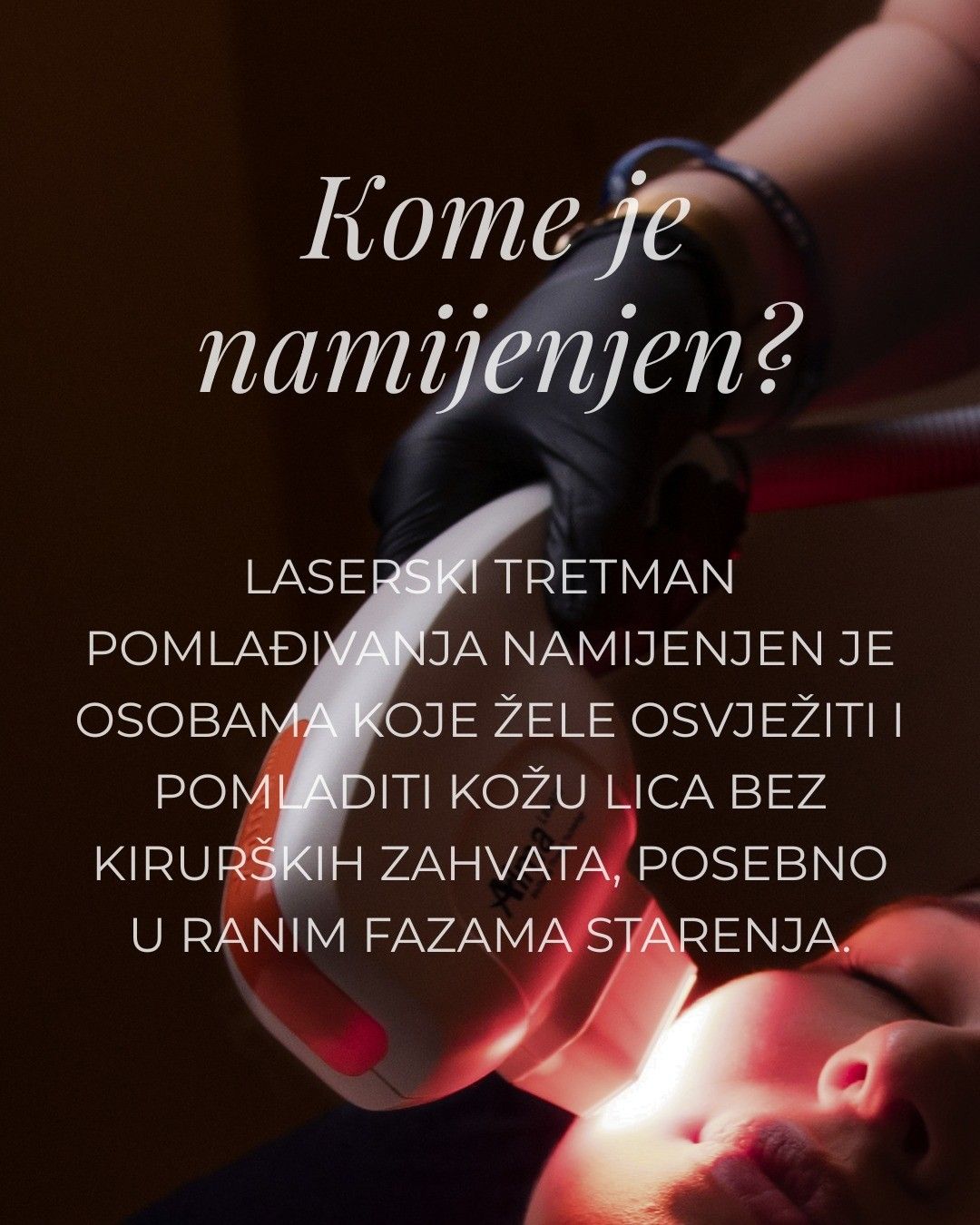 Ovaj tretman koristi 𝐧𝐚𝐩𝐫𝐞𝐝𝐧𝐮 𝐭𝐞𝐡𝐧𝐨𝐥𝐨𝐠𝐢𝐣𝐮 𝐝𝐢𝐨𝐝𝐞 𝐥𝐚𝐬𝐞𝐫𝐚 za dubinsku regeneraciju kože.
Djeluje poticanjem sinteze kolagena, poboljšava elastičnost i tonus te smanjuje sitne bore i znakove umora.
✓𝐧𝐞𝐢𝐧𝐯𝐚𝐳𝐢𝐯𝐚𝐧 ✓𝐛𝐞𝐳𝐛𝐨𝐥𝐚𝐧 ✓𝐛𝐞𝐳 𝐩𝐨𝐭𝐫𝐞𝐛𝐧𝐨𝐠 𝐨𝐩𝐨𝐫𝐚𝐯𝐤𝐚

Prepustite se rukama naših stručnjaka, pomladite i obnovite svoju kožu uz naprednu tehnologiju