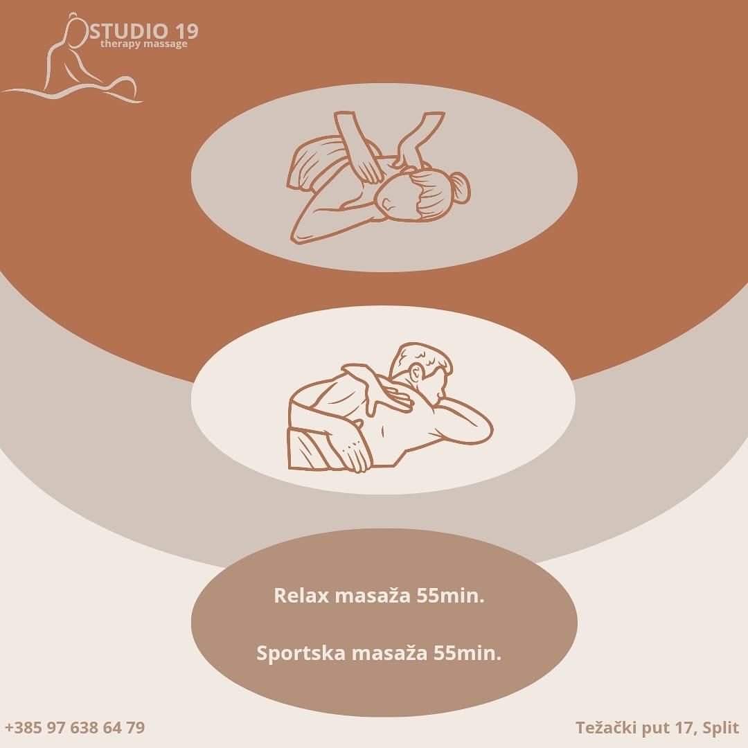 Zbog velikog interesa odlučili smo u našu ponudu uvesti Relax (klasičnu) i Sportsku masažu u trajanju od 55min. Prepustite se našim stručnim rukama i opustite se u svakom dodiru. Neka Vam vaše tijelo bude zahvalno!