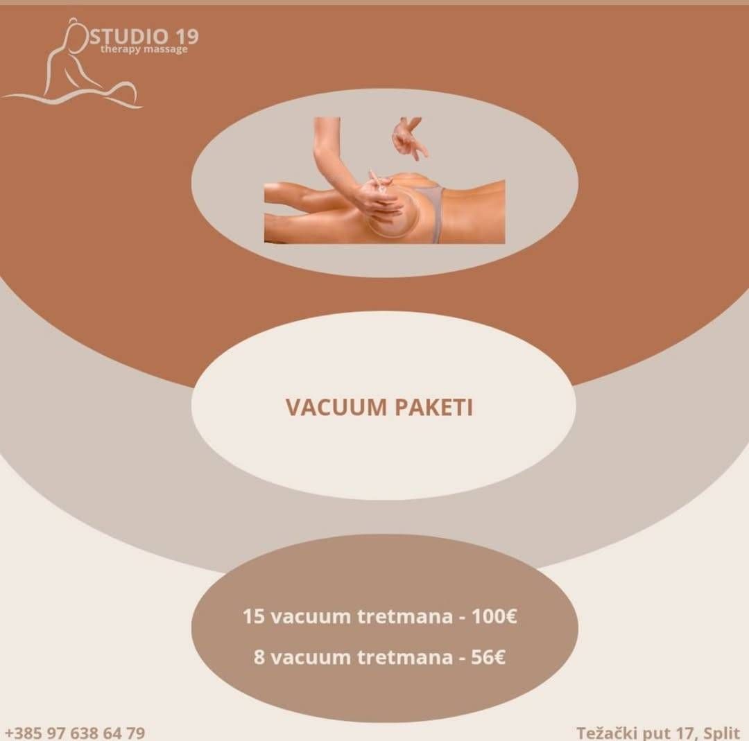 VACUUM PAKETI za podizanje i oblikovanje stražnjice!

U Studiju 19 nudimo učinkovit tretman vacuum terapije koji cilja upravo ono što želiš – čvrstu, podignutu i oblikovanu stražnjicu!

Vacuum tretmani potiču cirkulaciju, aktiviraju mišiće i potiču prirodno podizanje tkiva, bez boli i oporavka. Rezultati su vidljivi već nakon nekoliko dolazaka!

